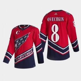 Washington Capitals Alexander Ovechkin 8 2020-21 Reverse Retro Authentic Shirt - Mannen